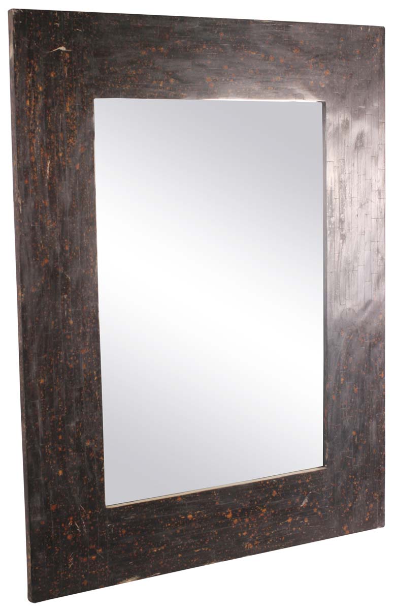 36” Rectangular Wall-Mirror with Mango-Wood & Horn Frame - Black - Home Decor - Buy in Bulk Wholesale