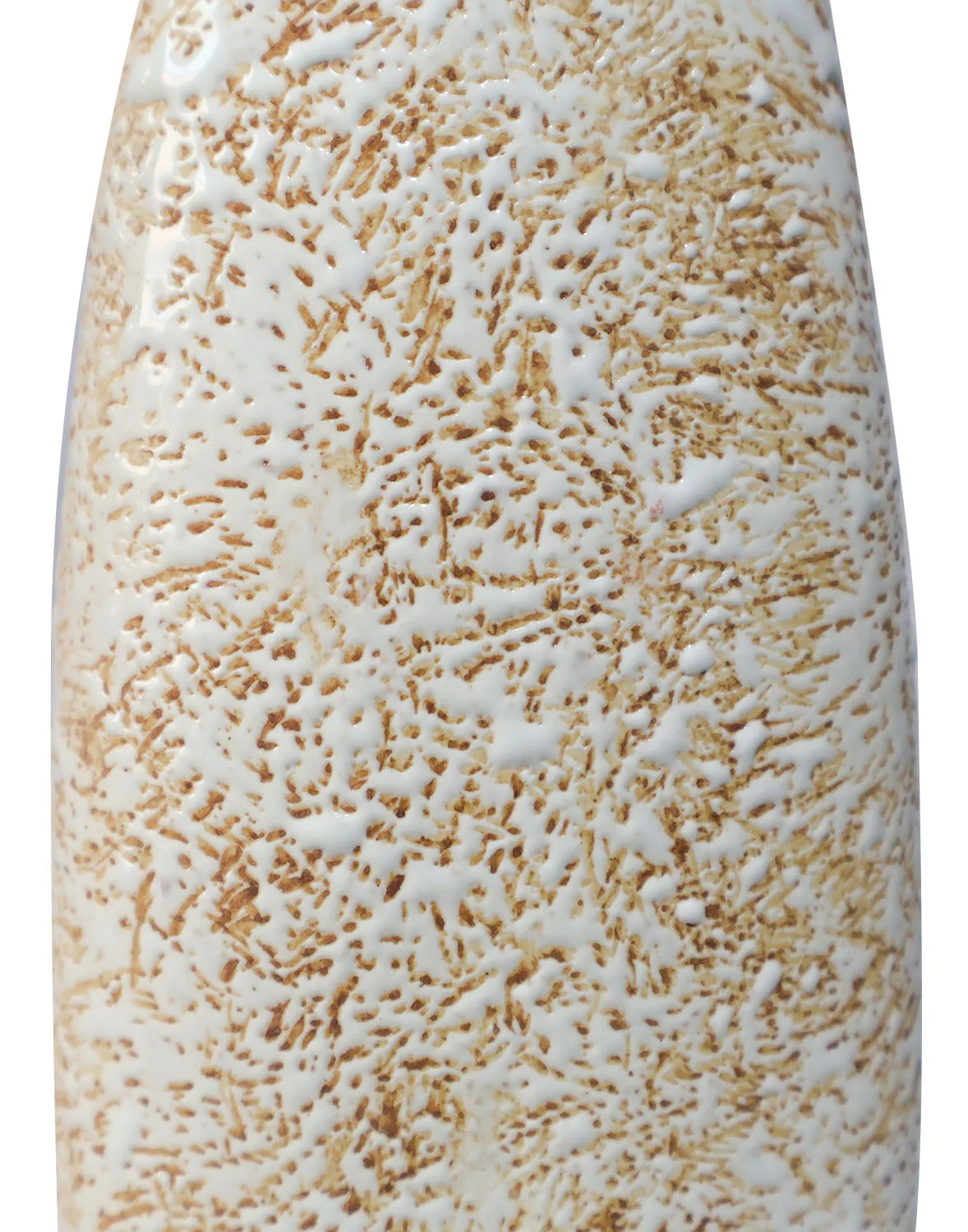 ArtistryBazaar 2"L x 2"W x 7"H ceramic vase—textured design for rustic, modern, or eclectic home & office décor—cream color grainy finish, excellent for uncluttered floral arrangements or statement single-stem display. 