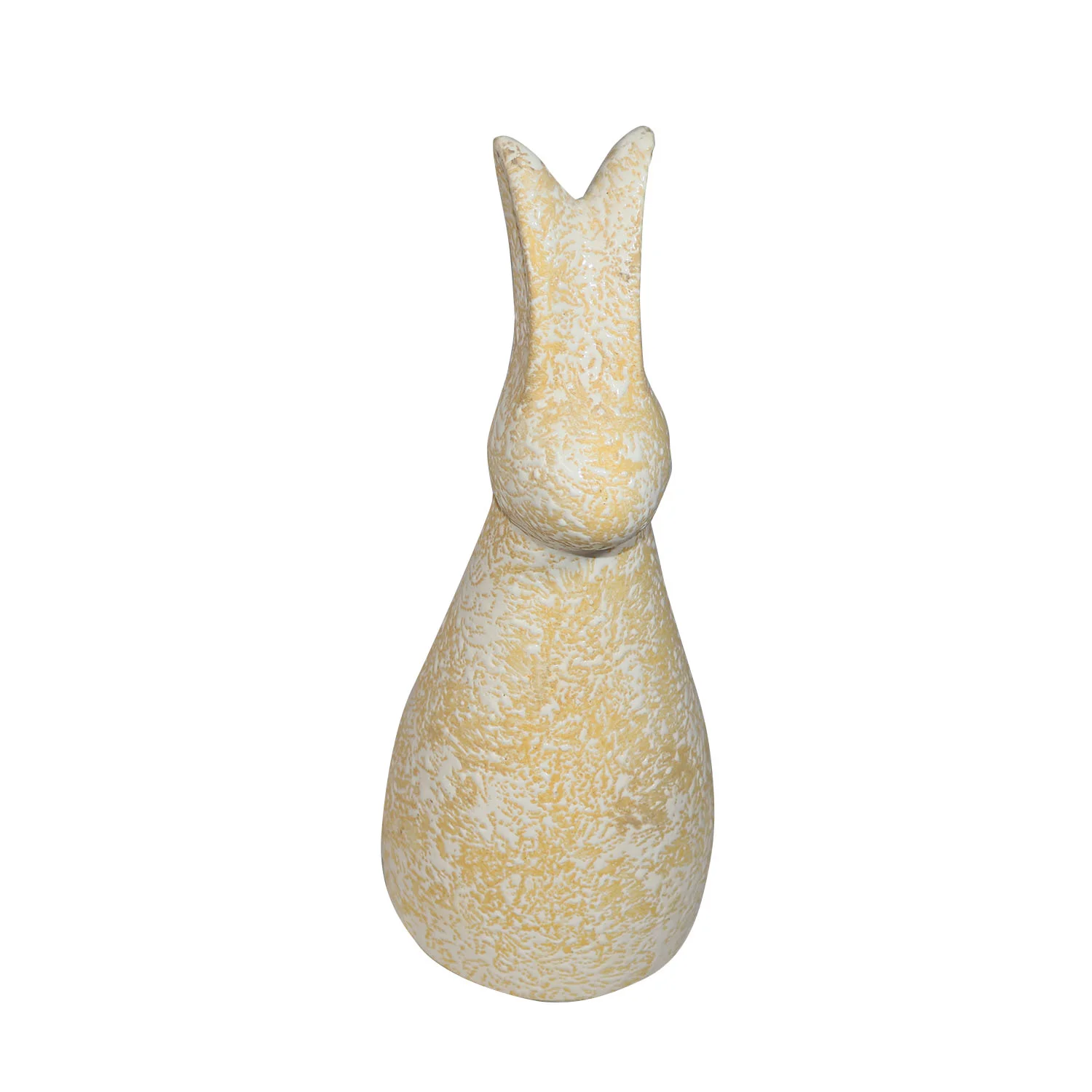 ArtistryBazaar 3.5"L x 3.5"W x 9.5"H inch ceramic rabbit statue, speckled finish, lightweight build, artisan design—the perfect gift for animal lovers and art enthusiasts!
