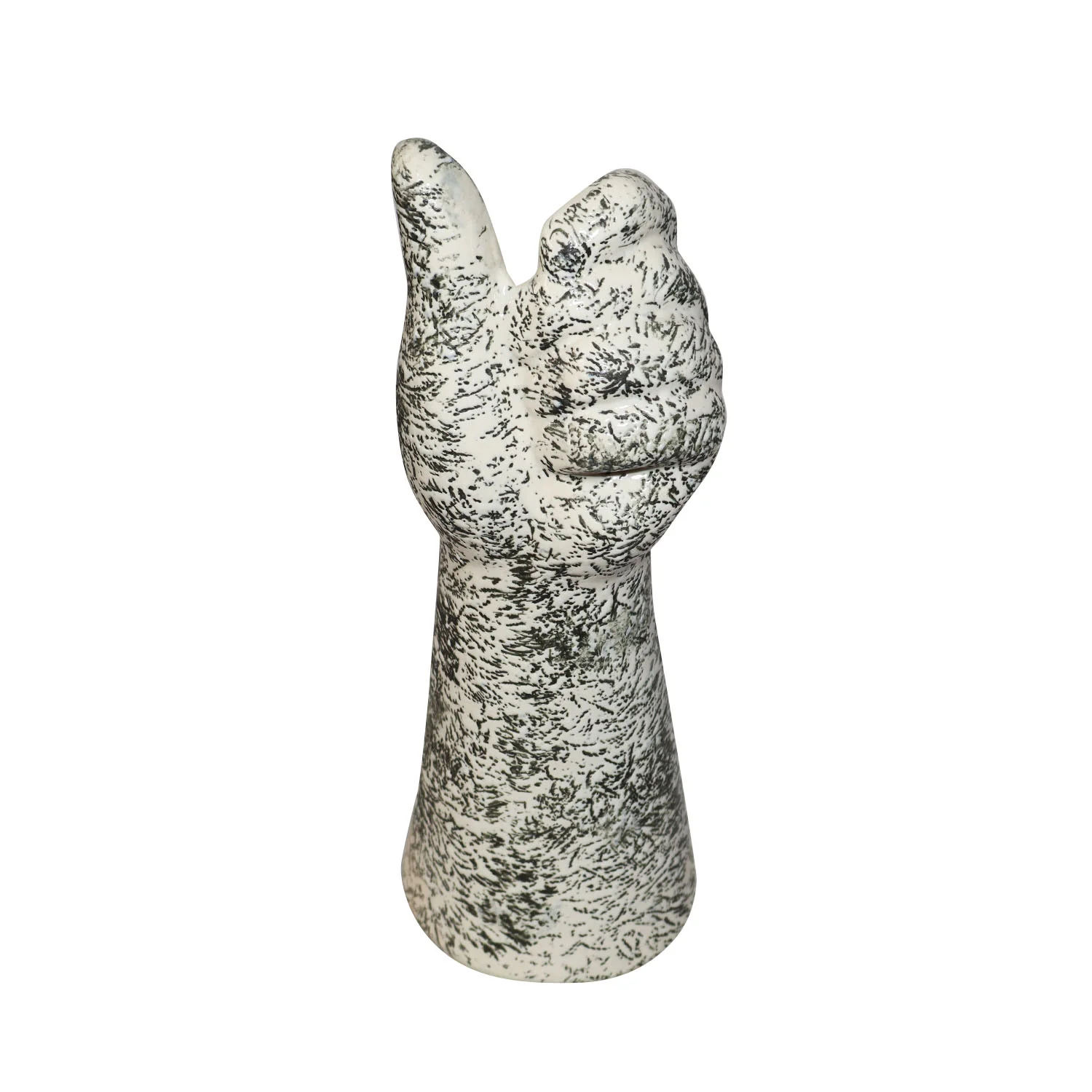 ArtistryBazaar 3.5"L x 3.5"W x 9.2"H inch hand-shaped ceramic vase, unique flower holder, 100% handmade, perfect for your flower arrangements and home decor.