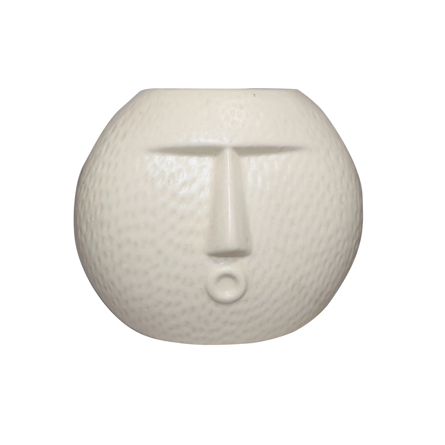 ArtistryBazaar 7.5"L x 3.5"W x 6.5"H inch pure white ceramic blowing kiss vase, a simple yet catchy design for all your home décor needs.