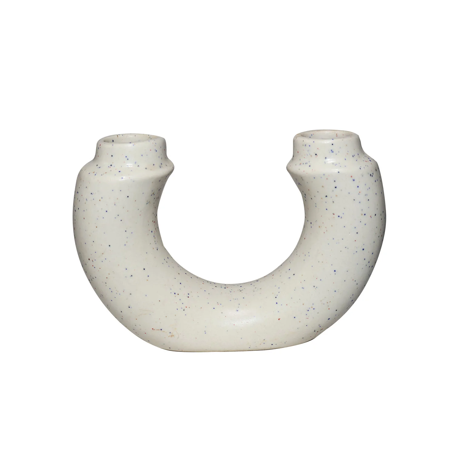 ArtistryBazaar 9.7"L x 2.8"W x 7"H inch ceramic vase, modern U-shaped design in white, a dream piece for your living room, bedroom, or office to elevate your space decor.