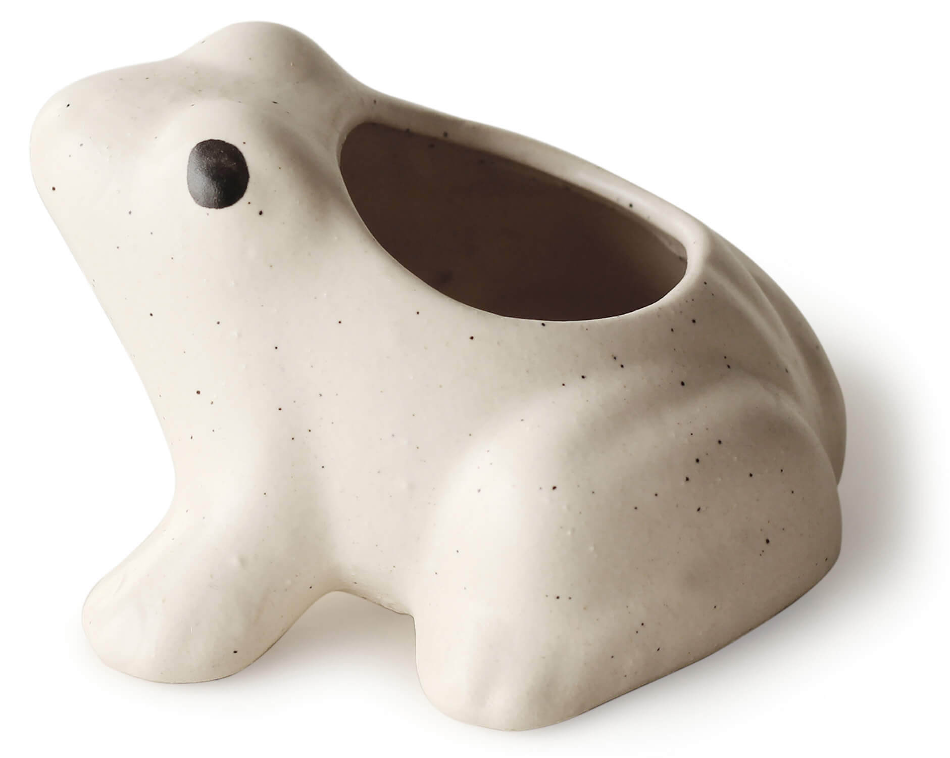 ArtistryBazaar Ceramic Pots for Plants Frog Shape - Small Size (White Color) Ceramic Planters for Indoor Plants, Living Room