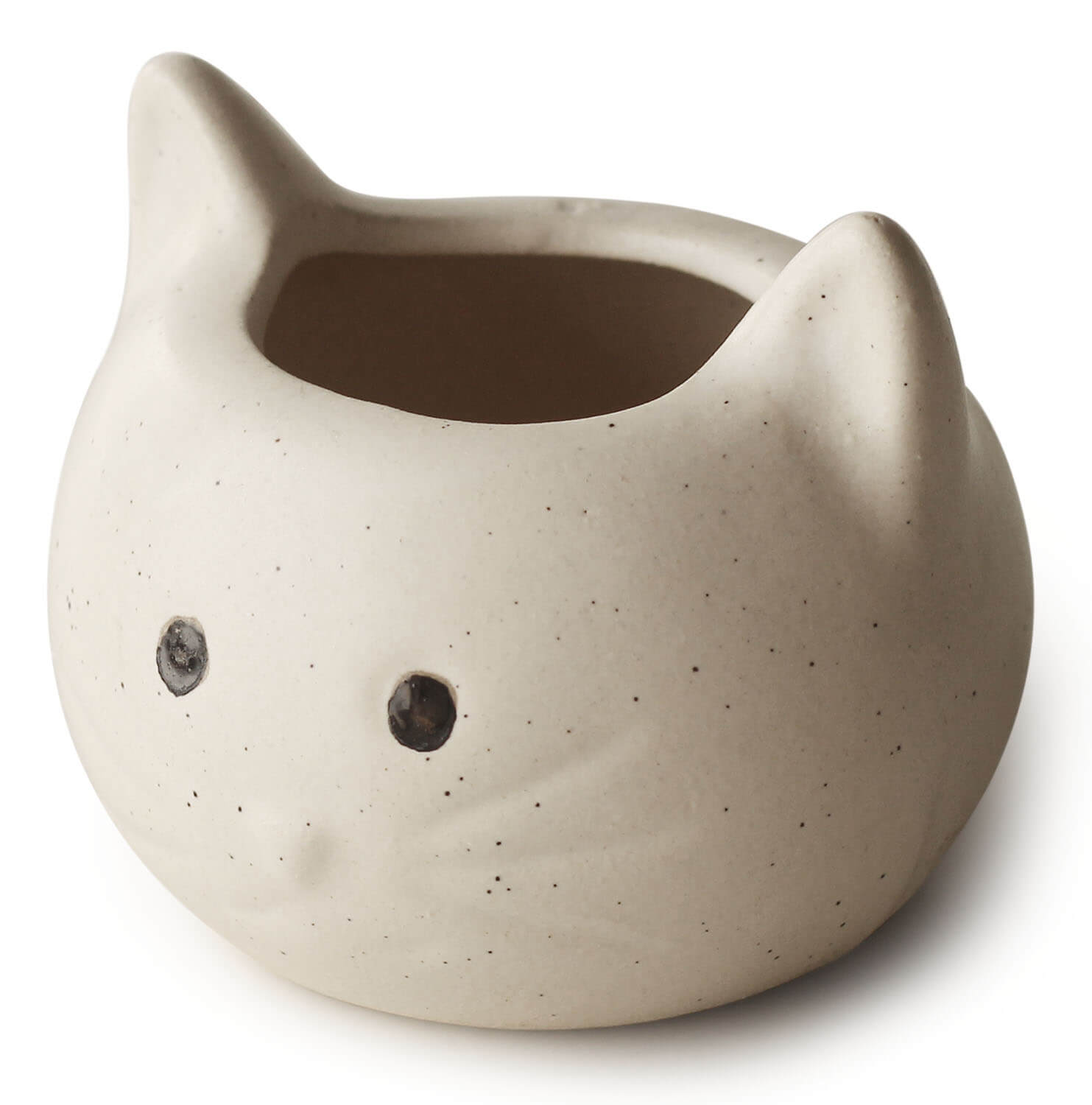 ArtistryBazaar Ceramic Mini Table Top Cat Planter, Environment Friendly Small Pot