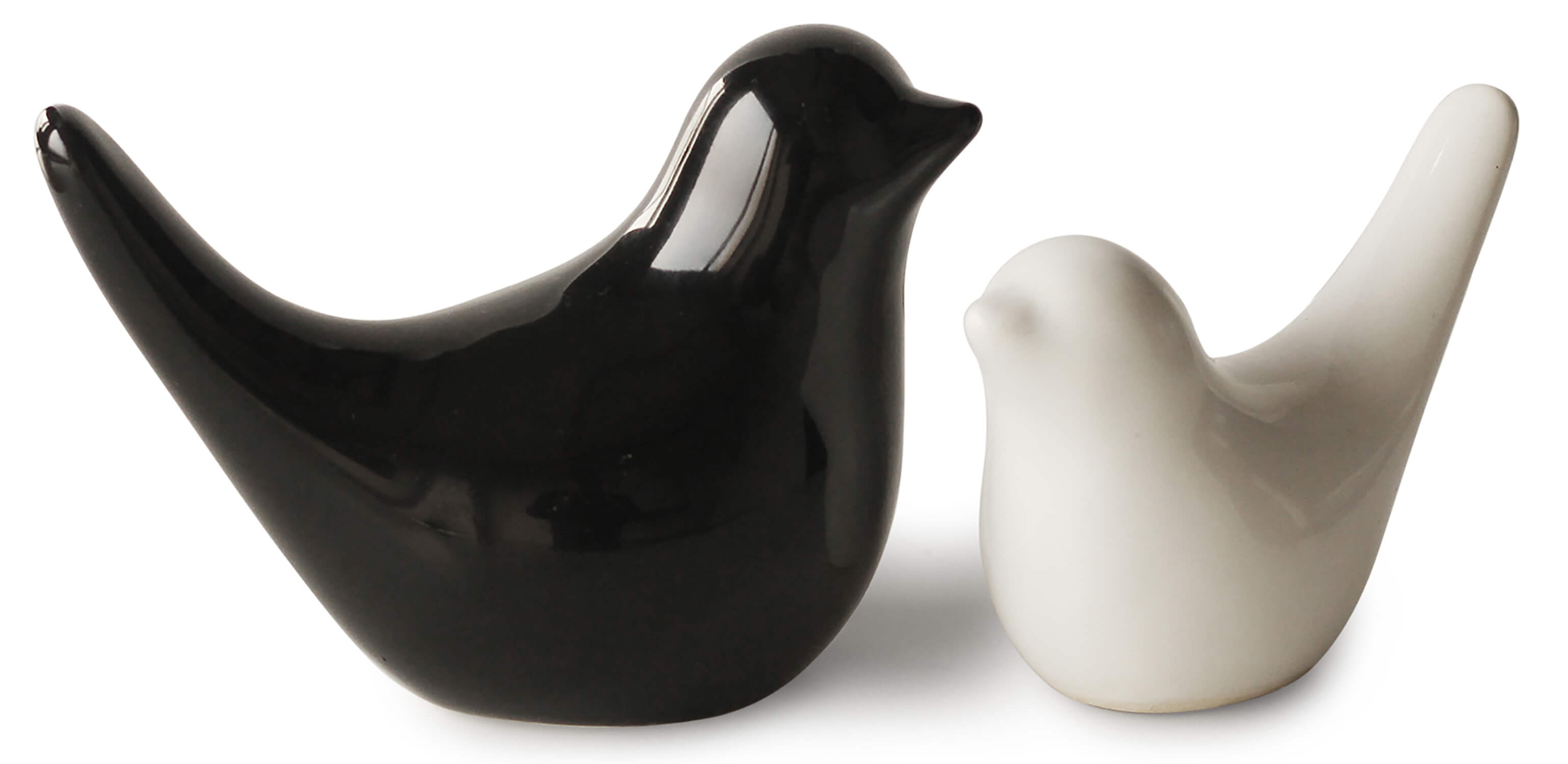 ArtistryBazaarCreative White and Black Ceramic Birds Figurines Home Decorations Accessories Party (Pack of 2)