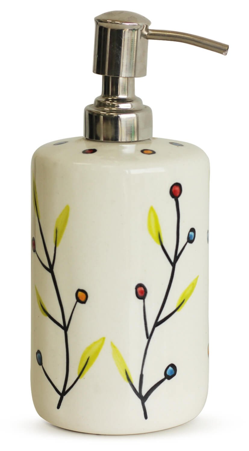 ArtistryBazaar Ceramic Bathroom Accessories Set for Utility and Bathroom Decor | Liquid Soap Dispenser