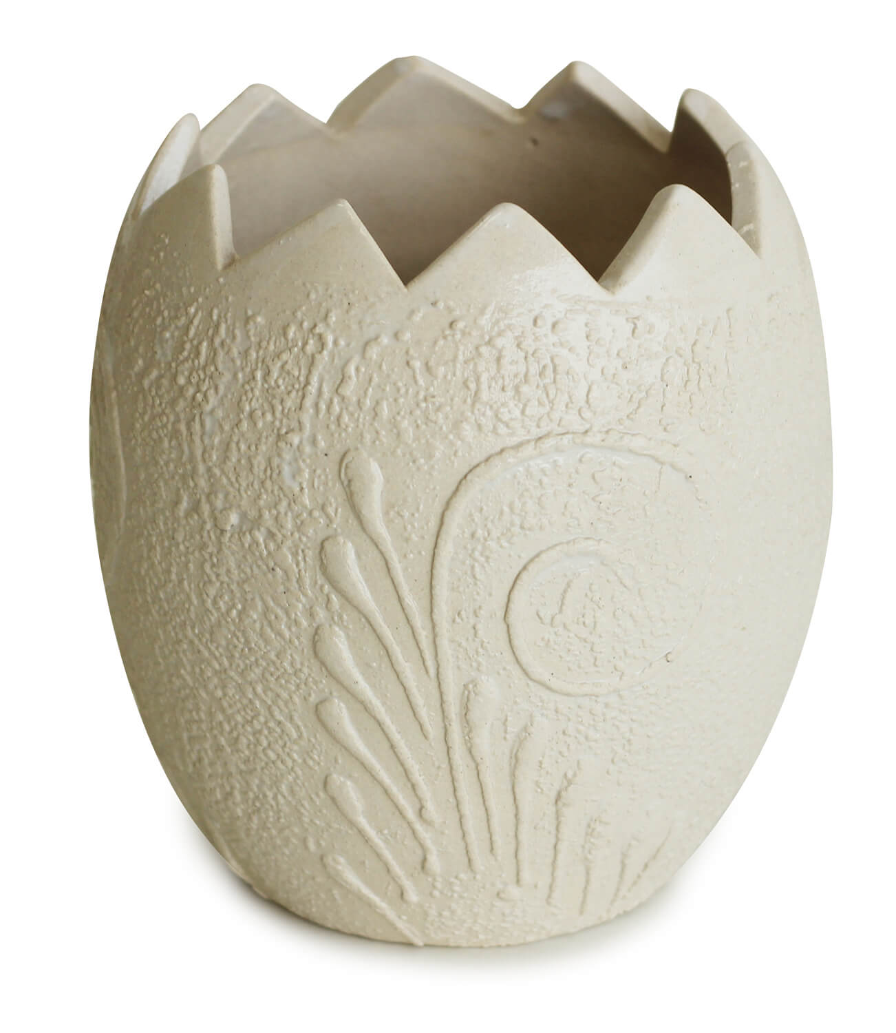 ArtistryBazaar Ceramic Pots for Plants Egg Shape - Medium Size (White Color, 5.5 Inches) Ceramic Planters for Indoor Plants, Living Room.