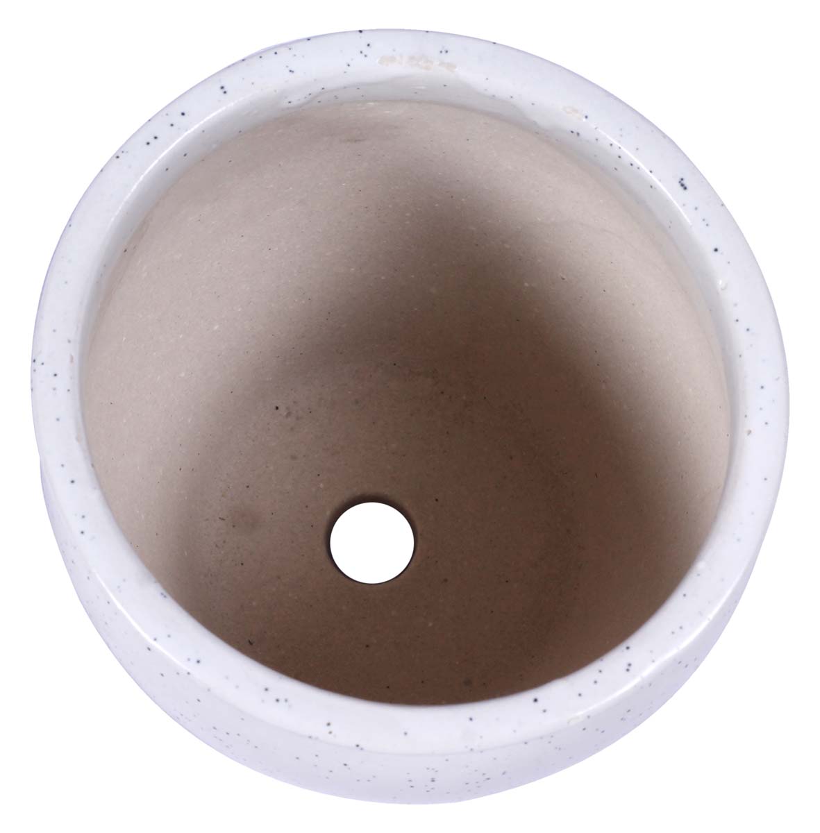 Wholesale Earthen Pot Shaped Ceramic Planter – Hand Painted Black & White Mottled / Marble finish With Botanical Shrub Leaves Details – Drainage Hole – Buy Bulk Garden / Patio / Outdoor / Indoor Décor Accessories