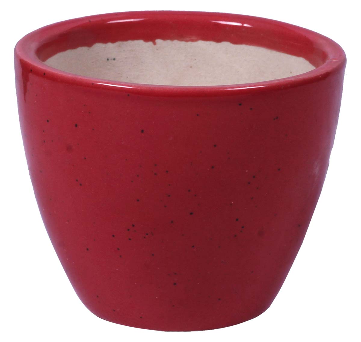 Wholesale Round Ceramic Mini Planter - Hand Painted Brick Red With Subtle Mottled / Marble Finsh - Drainage Hole – Buy Bulk Garden / Patio / Outdoor / Indoor Décor Accessories