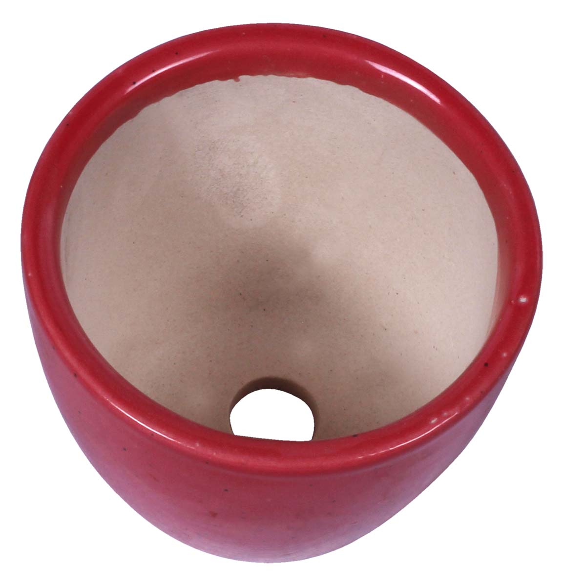Wholesale Round Ceramic Mini Planter - Hand Painted Brick Red With Subtle Mottled / Marble Finsh - Drainage Hole – Buy Bulk Garden / Patio / Outdoor / Indoor Décor Accessories