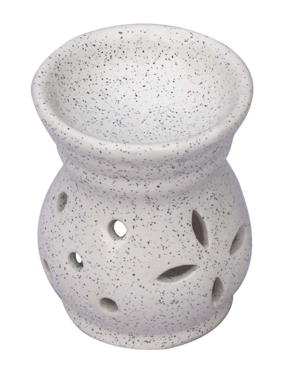 Bulk Source 4.7” Essential Oil Diffuser in Wholesale - Handmade Ceramic Aromatherapy Wax Melt/Tart Warmer with In-Build Receptacle Bowl - Essential Fragrance Accessories