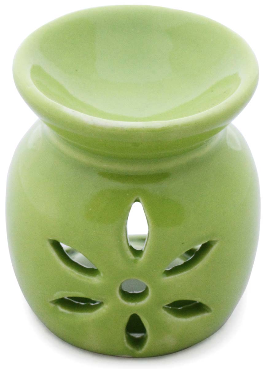 Wholesale 3.2" Essential Oil Diffuser - Bulk Buy Green Ceramic Aromatherapy Wax Melt/Tart Warmer - Essential Fragrance Accessories