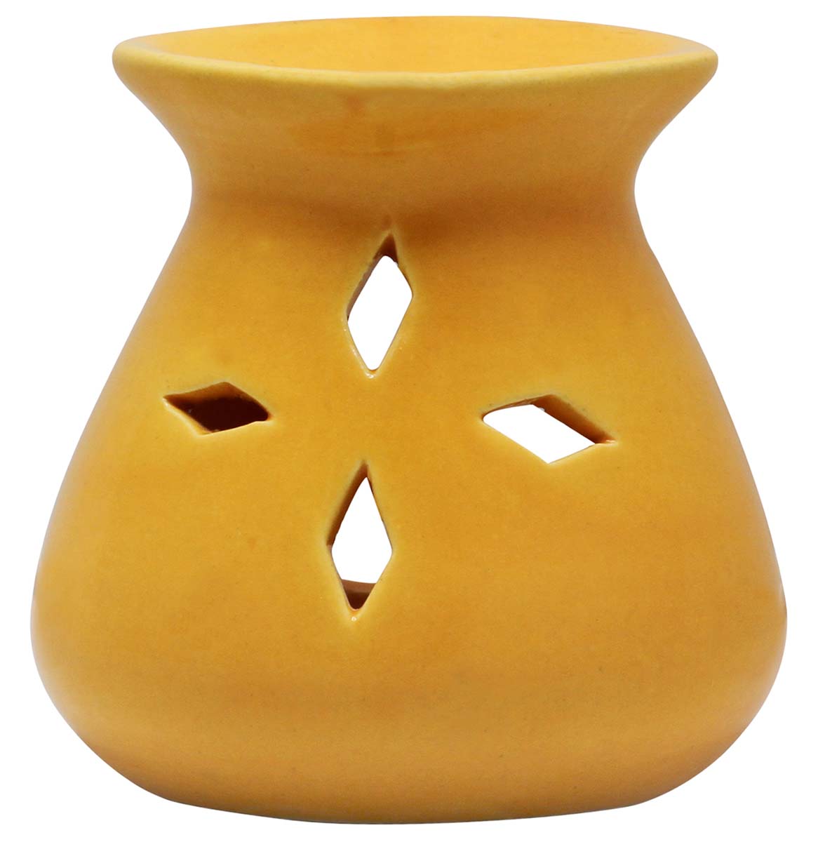  Mesmerizing Sunsets – Handmade 4.25” Ceramic Aromatherapy Oil Diffuser / Warmer / Tea-Light Burner in Bright Yellow Color - Buy Wholesale