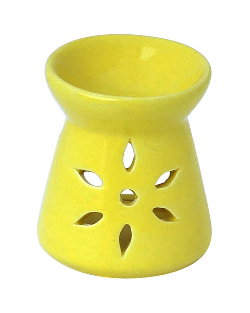 Wholesale Essential Oil Diffuser - Bulk Buy Neon Yellow Ceramic Aromatherapy Wax Melt/Tart Warmer - Essential Fragrance Accessories