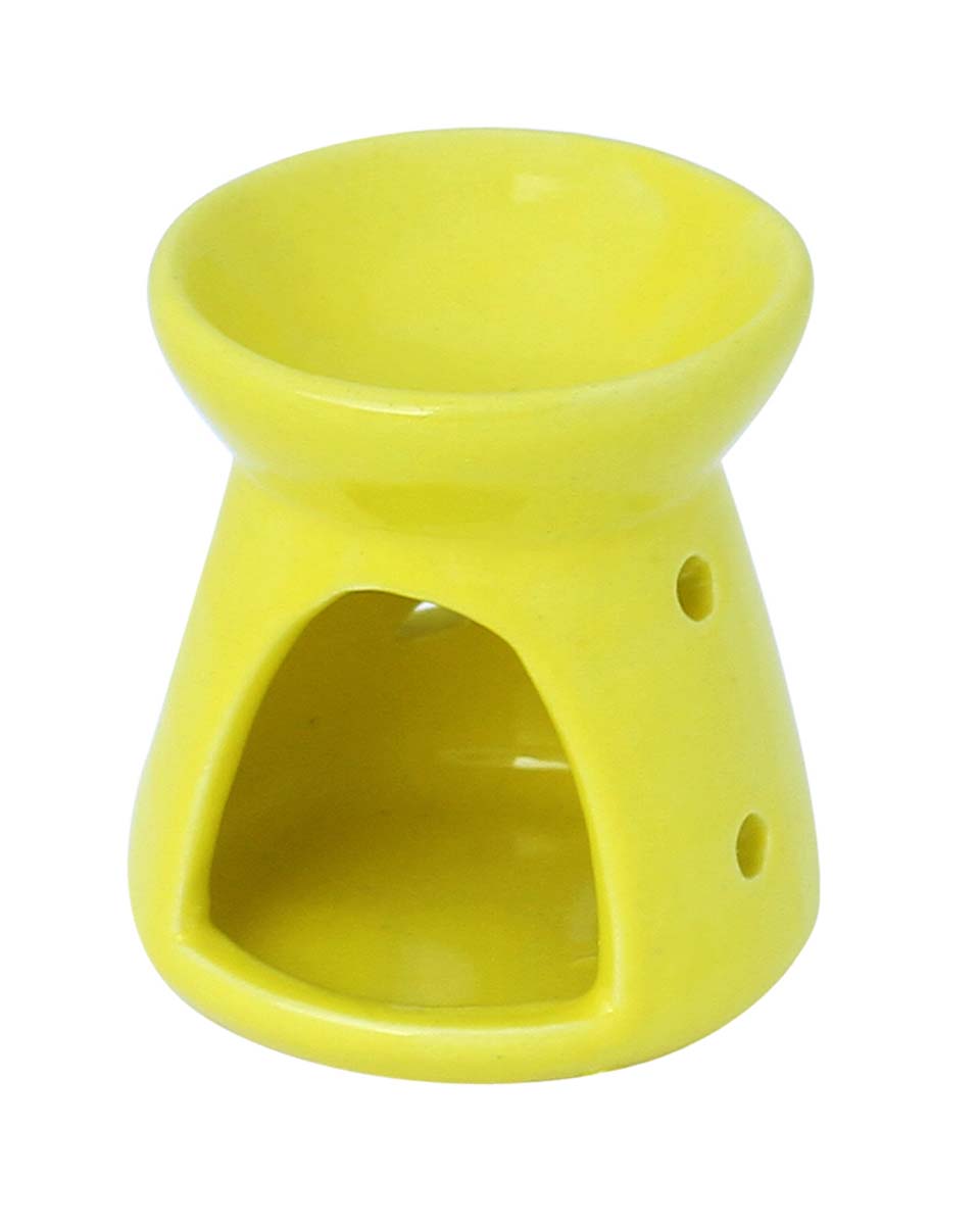 Wholesale Essential Oil Diffuser - Bulk Buy Neon Yellow Ceramic Aromatherapy Wax Melt/Tart Warmer - Essential Fragrance Accessories