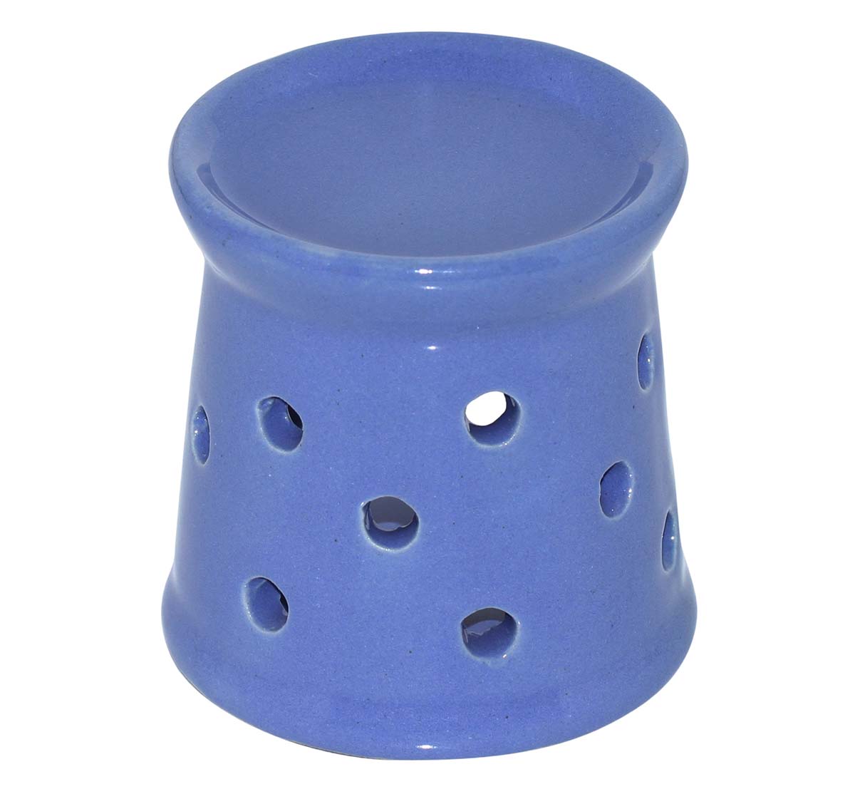 Wholesale Ceramic 3.5 Inches Essential Tealight Oil Diffuser - Bulk Buy Blue Aromatherapy Fragrance Vaporizer/ Wax Melt/Tart Warmer - Fragrance & Home Decor Accessories