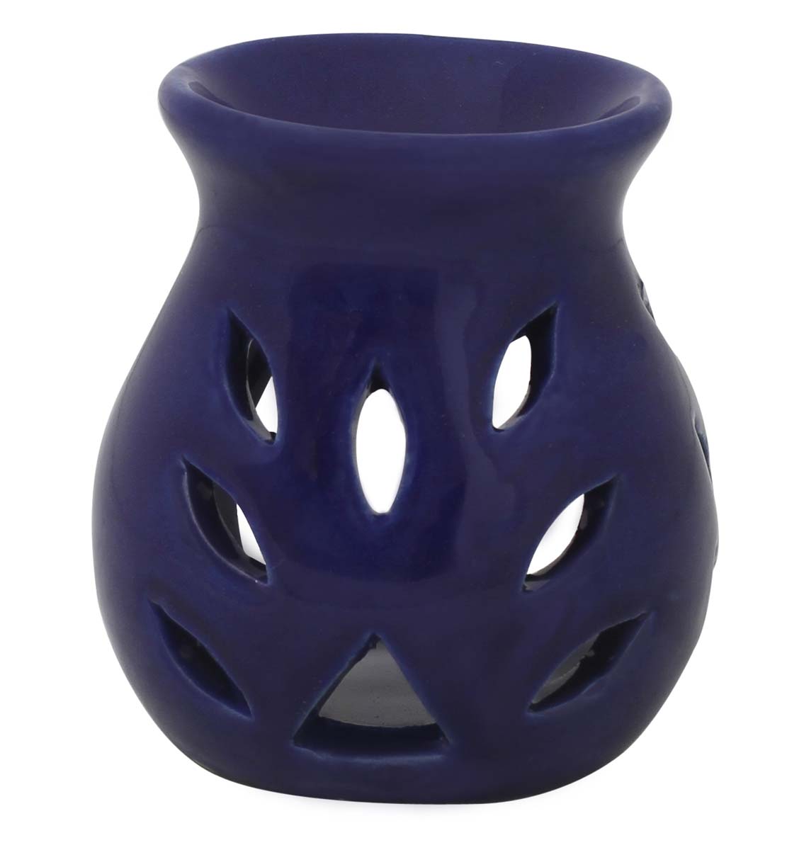 Wholesale 3.5” Essential Oil Diffuser - Bulk Buy Royal-Blue Ceramic Aromatherapy Wax Melt/Tart Warmer - Essential Fragrance Accessories
