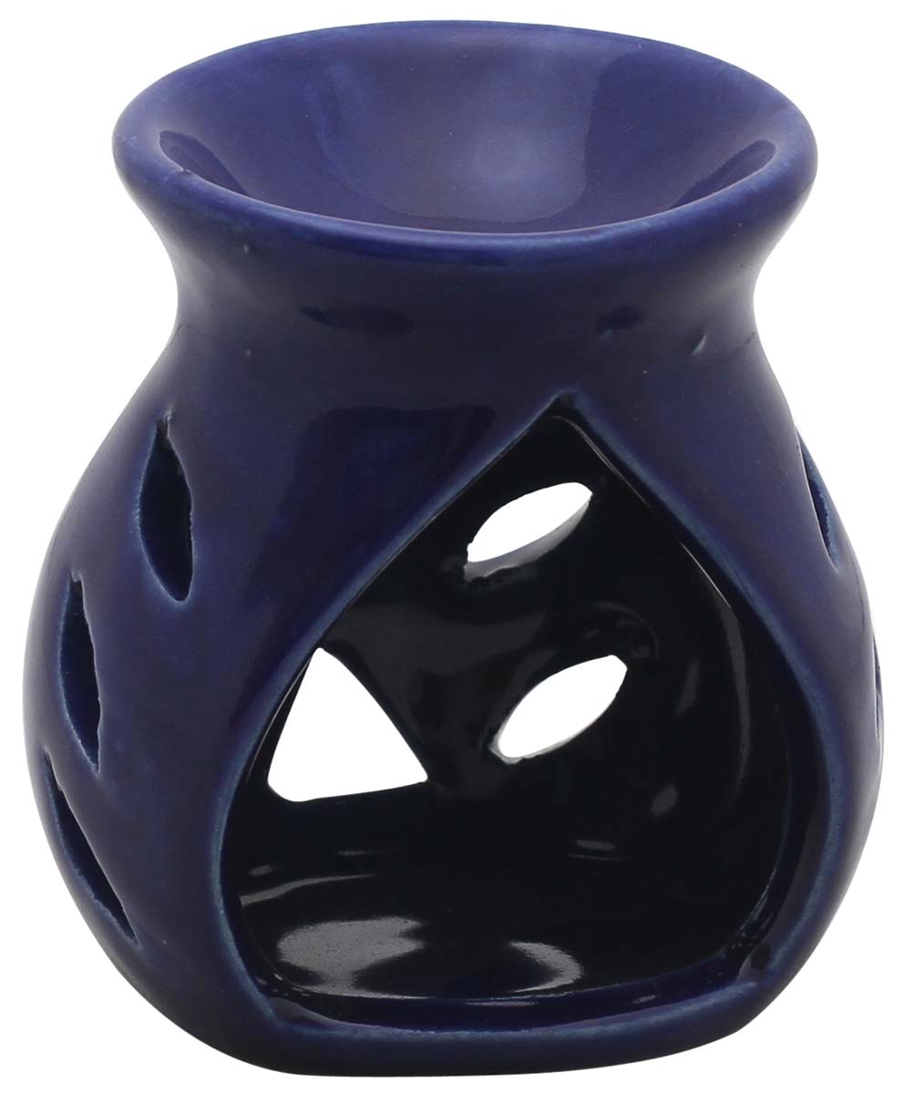 Wholesale 3.5” Essential Oil Diffuser - Bulk Buy Royal-Blue Ceramic Aromatherapy Wax Melt/Tart Warmer - Essential Fragrance Accessories