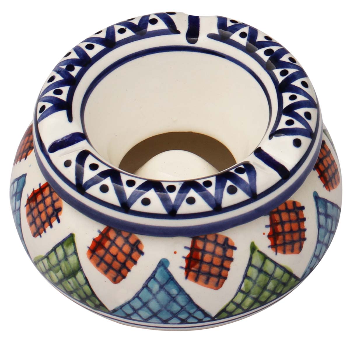 Wholesale Ceramic Moroccan Ashtray Handmade Safi Design in 4.6 Inch - Home/Office Table Decor in Bulk