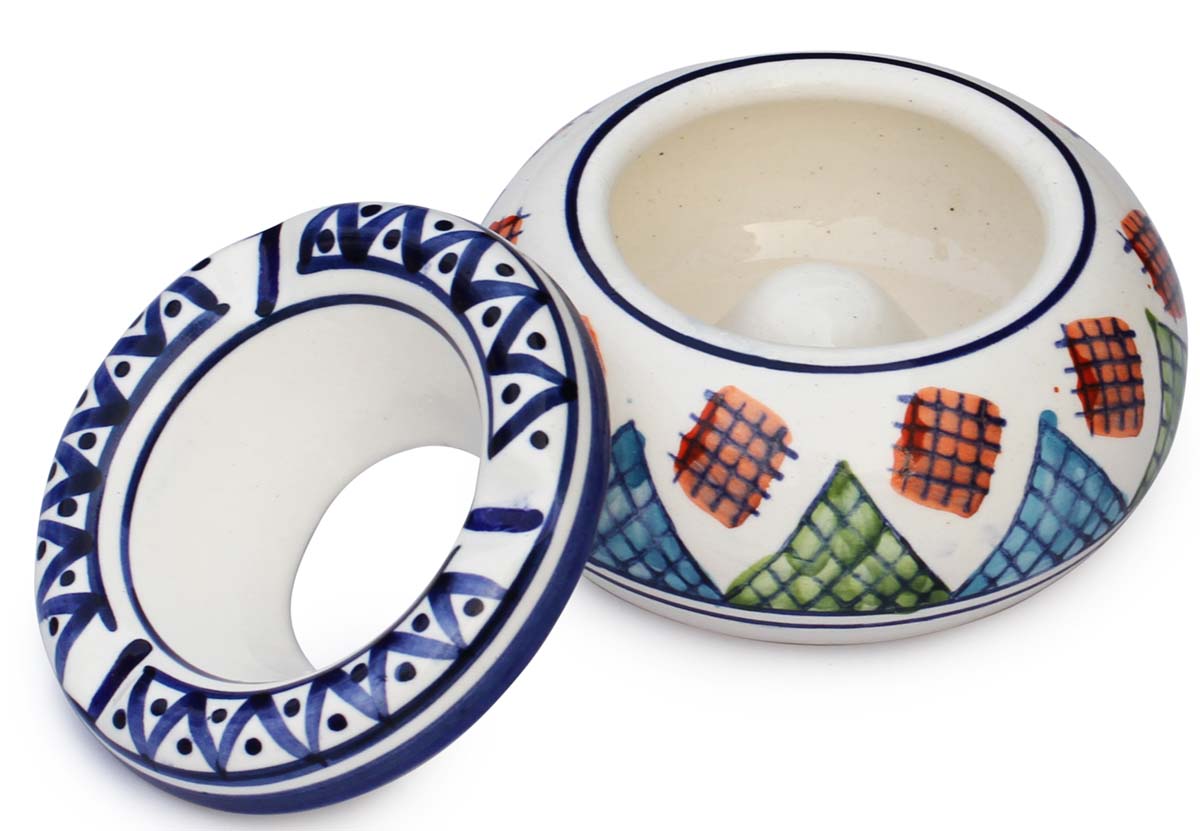 Wholesale Ceramic Moroccan Ashtray Handmade Safi Design in 4.6 Inch - Home/Office Table Decor in Bulk
