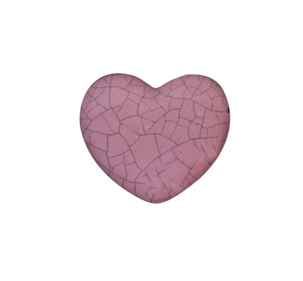 Bulk Wholesale Set of 6 Loving Pink Heart Cupboard Knobs – Black Crackle-Glazed – Cabinets & Cupboard Hardware / Dresser Accessories