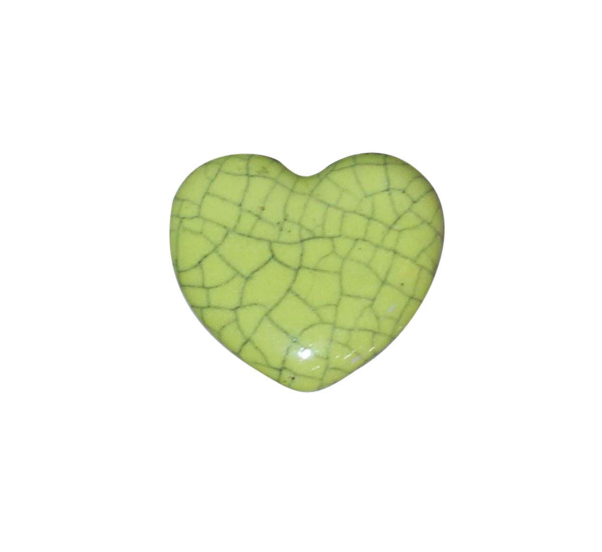 Bulk Wholesale Set of 6 Neon Green Loving Heart Cupboard Knobs – Black Crackle-Glazed – Cabinets & Cupboard Hardware / Dresser Accessories
