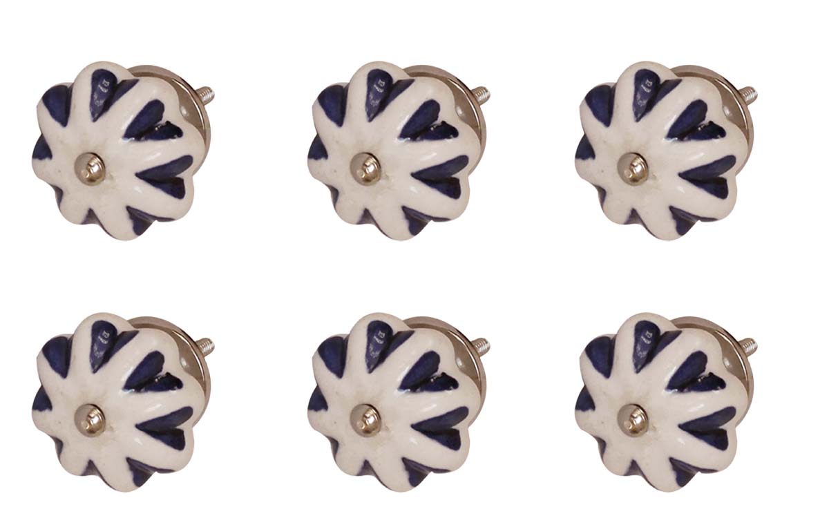 Bulk Wholesale Set of 6 Loving Hearts on Melon Shaped Ceramic Cupboard Knobs – Cabinets & Cupboard Hardware / Dresser Accessories