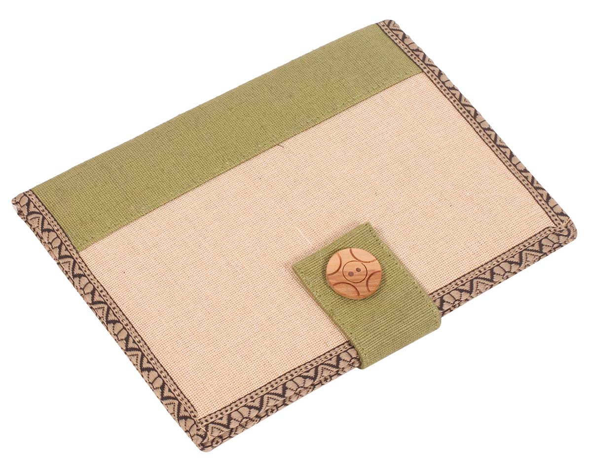 Green & Off-White Travel Document Holder – Handmade in Jute & Cotton – Eco-Friendly – Organizers & Holders  Buy in Bulk Wholesale