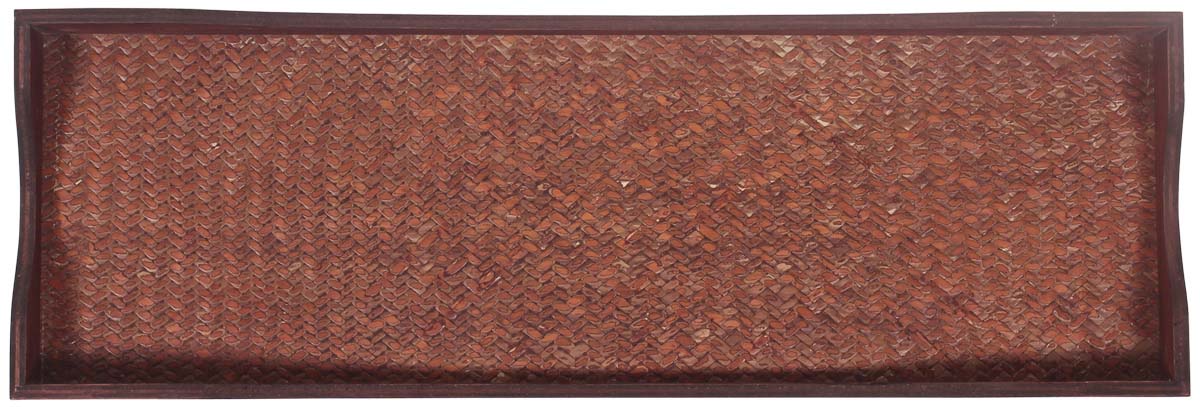 Buy in Bulk Wholesale Catchall Tray in Bamboo - 19" Rectangular Brown Wooden borders - Decorative Trays for Bedside/Office/Center Tables - Organizers & Holders