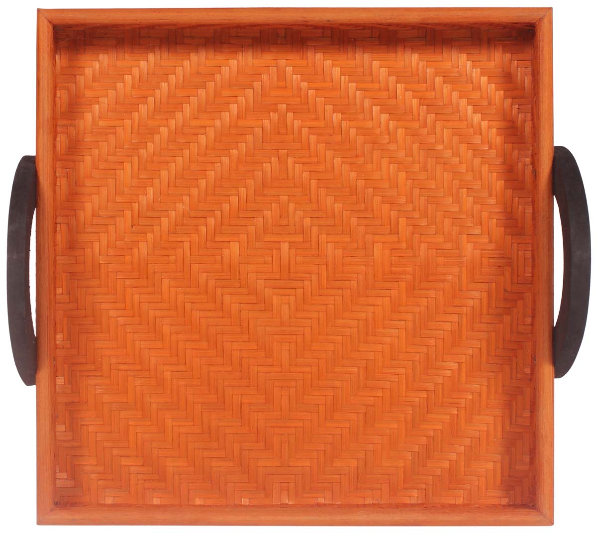 Buy in Bulk Wholesale Catchall Tray in Orange - 11" Square-Shaped Bamboo & Wood - Decorative Trays - Organizers & Holders - Home & Office Decor