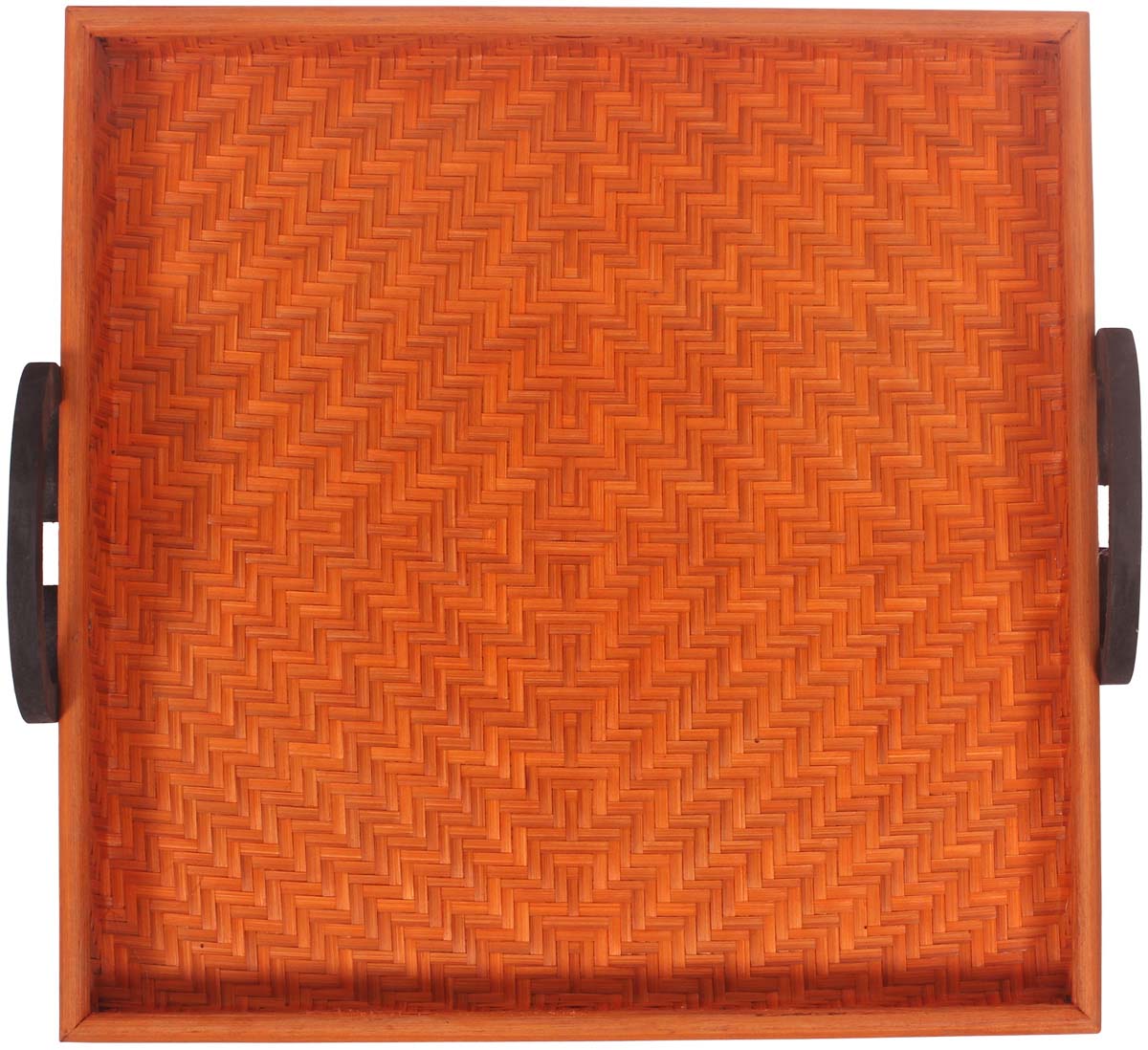 Buy in Bulk Wholesale Catchall Tray in Orange - 13" Square-Shaped Bamboo & Wood - Decorative Trays - Organizers & Holders - Home & Office Decor