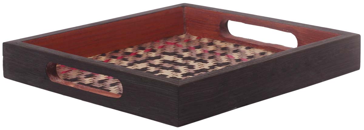 Buy in Bulk Wholesale Catchall Tray in Bamboo & Wood - 8" Multicolored Square-Shaped - Organizers & Holders for Bedside Tables/Dressers/Working Desks - Home/Office Decor