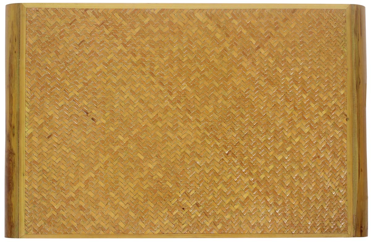 Buy in Bulk Wholesale Decorative Tray - 17" Rectangle Shaped Lemon Green Color - Handmade in Bamboo - Eco-friendly - Home/Office Decor