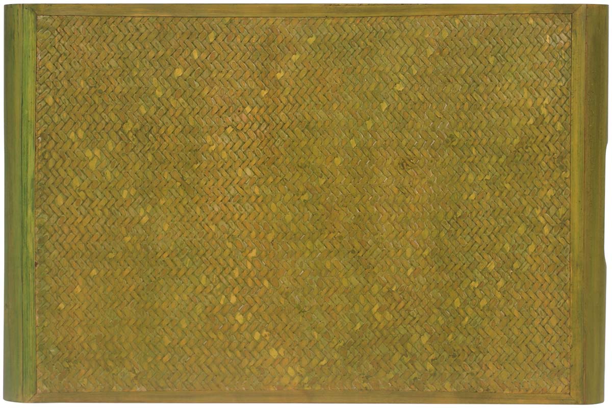 Buy in Bulk Wholesale Decorative Tray - 16.5" Rectangle Shaped Olive Green Color - Eco-Friendly - Handmade in Bamboo - Home/Office Decor