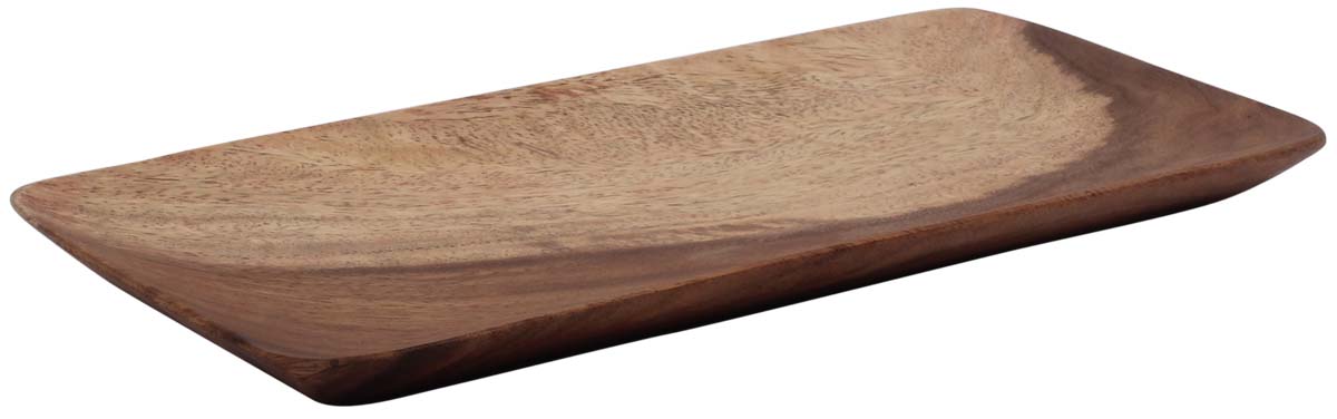 Buy in Bulk Wholesale Serving Platter/Plate in Bamboo Wood - 12" Handmade Light & Dark Brown - Kitchen Accessories - Serveware - Home Decor