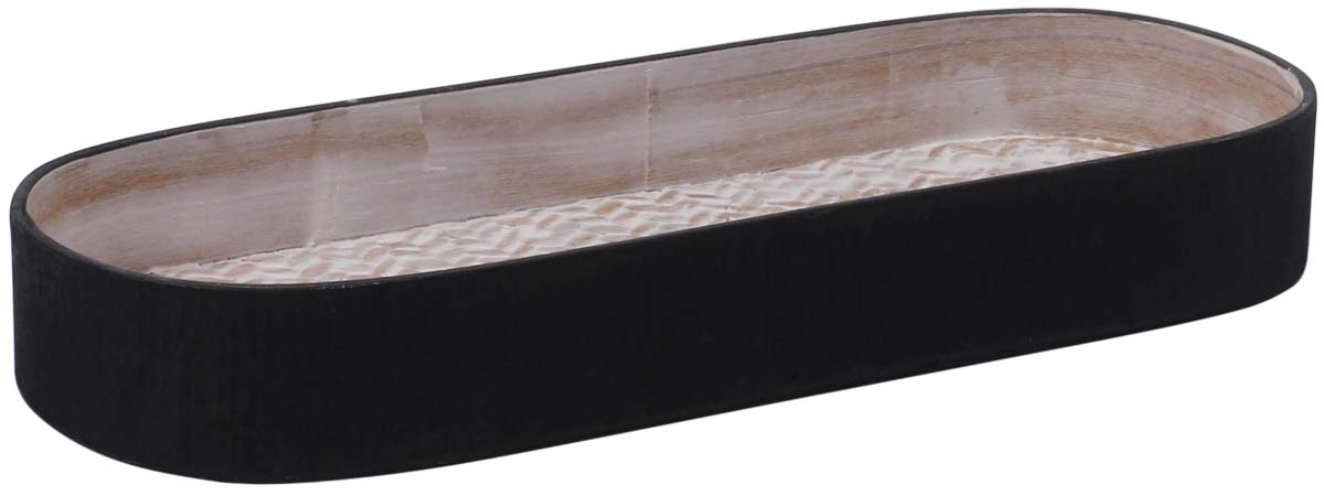Buy in Bulk Wholesale Black & White Basket Tray - Handmade in Bamboo - Eco-Friendly - Holders & Organizers - Home Decor