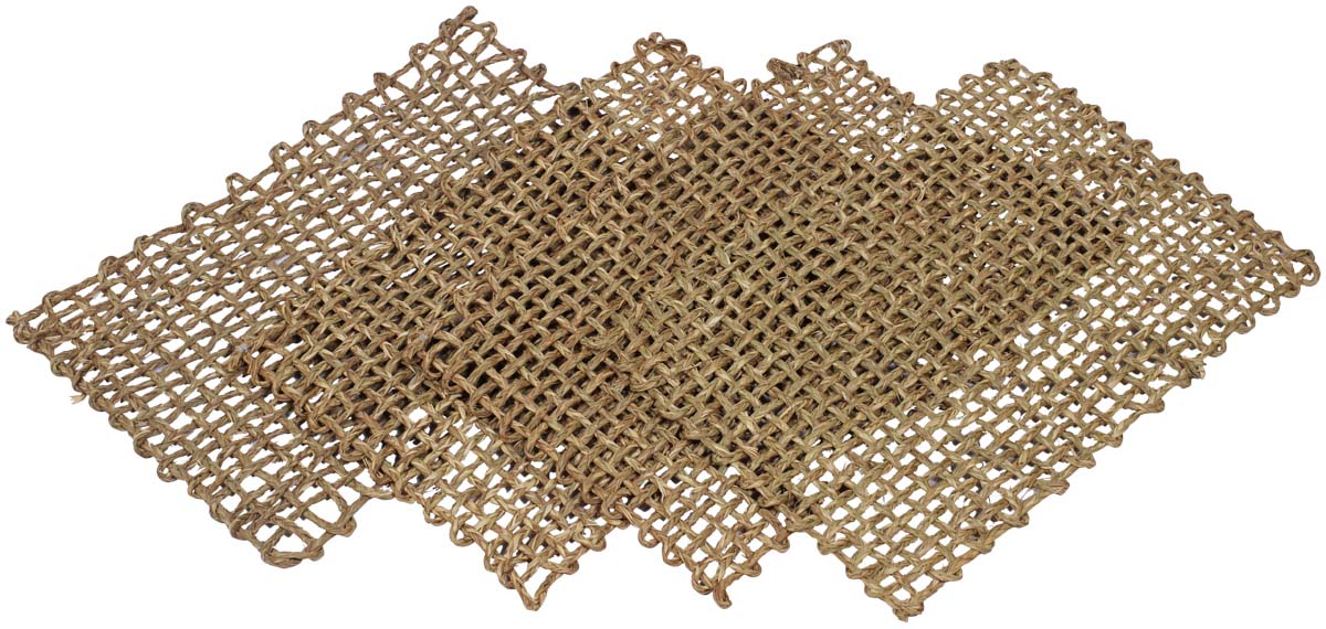 Set of 4 Beige Tablemats – Hand-Woven in Ropes of Sabai Grass – Lattice Pattern – Eco-Friendly Tablemats – Dining Table Accessories – Home Décor  Buy in Bulk Wholesale
