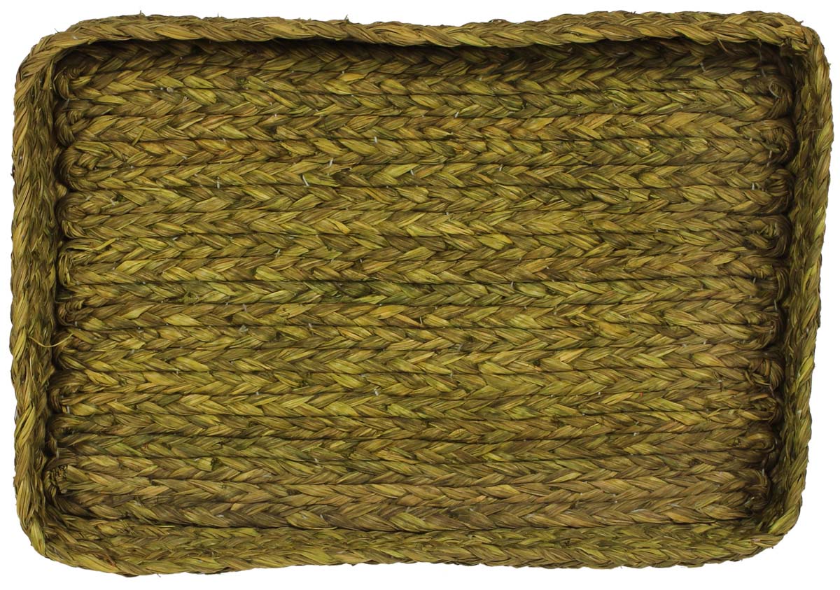 Buy in Bulk Wholesale Light Green Catchall Tray - Handmade in Sabai Grass - Braided Pattern - Eco-Friendly Holders & Organizers - Home Decor