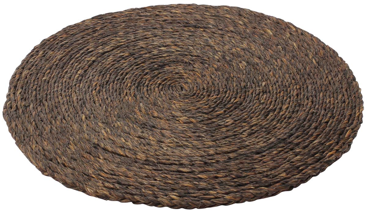 Taupe Color Placemat - Round-Shaped - Handmade in Sabai Grass - Eco-Friendly - Dining Table Accessories - Home & Kitchen Buy in Bulk Wholesale