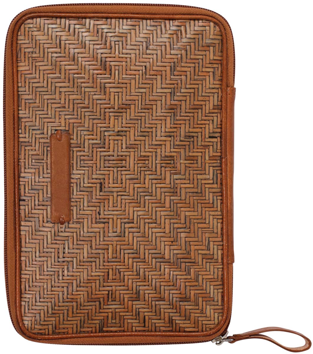 Beige & Brown Document Holder – Handmade in Bamboo & Leather – Handbag Organizer – Office Accessories – Home / Office Décor  Buy in Bulk Wholesale