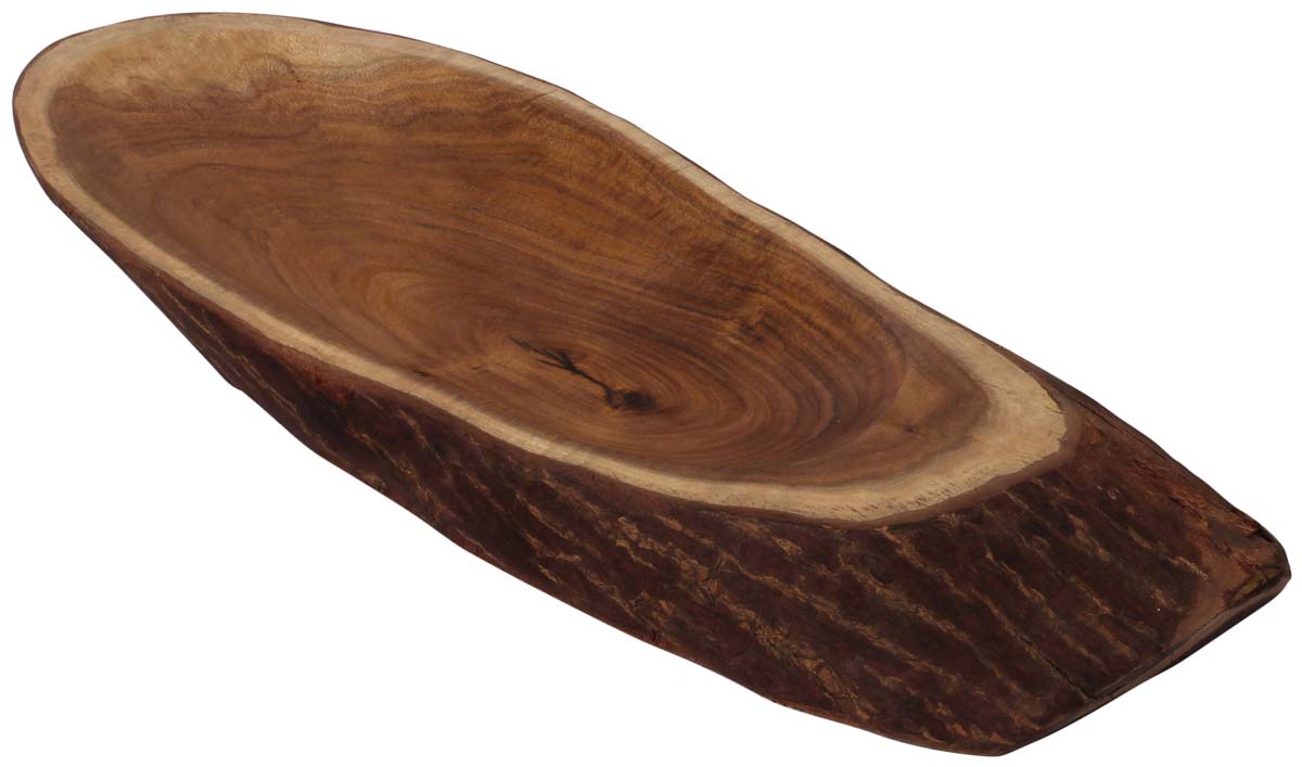 Buy in Bulk Wholesale Hand-Carved Wooden Serving Platter/Plate - Kitchen Accessories/Tools - Rustic-Look Home Decor