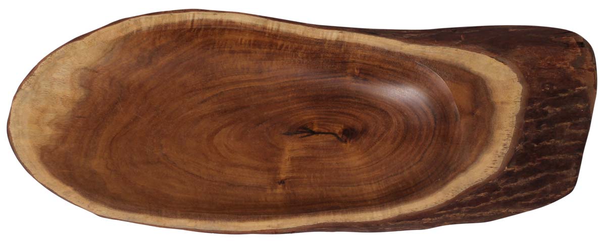 Buy in Bulk Wholesale Hand-Carved Wooden Serving Platter/Plate - Kitchen Accessories/Tools - Rustic-Look Home Decor