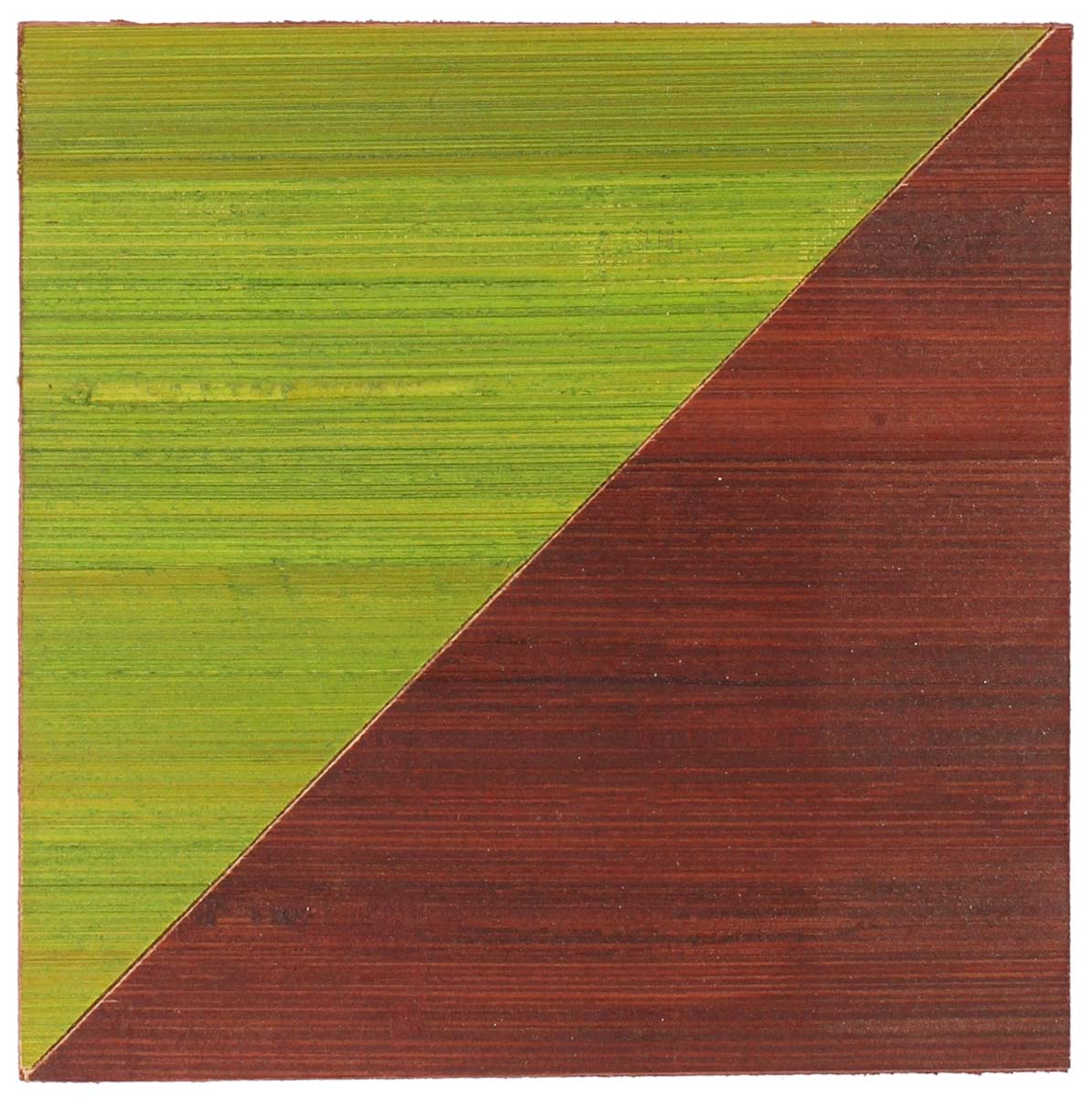 Buy in Bulk Wholesale Set of 6 Drink Coasters - Square Shaped Green & Brown - Handmade in Bamboo Wood - Table-Top Accessories - Ethnic-Look Home/Office Decor