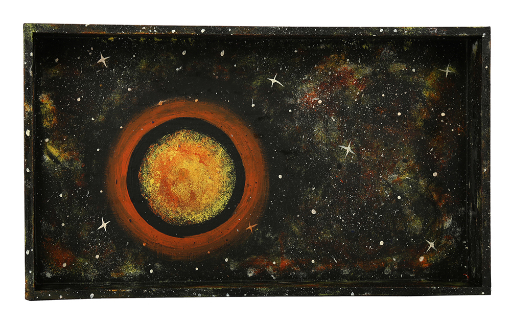 Buy in Bulk Wholesale Serving Tray in MDF Hand-Painted in Secrets of Universe - Kitchen Accessories