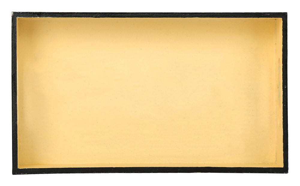 Buy in Bulk Wholesale Serving Tray in Cream and Black Hand-Painted Vintage Tale - Kitchen Accessories