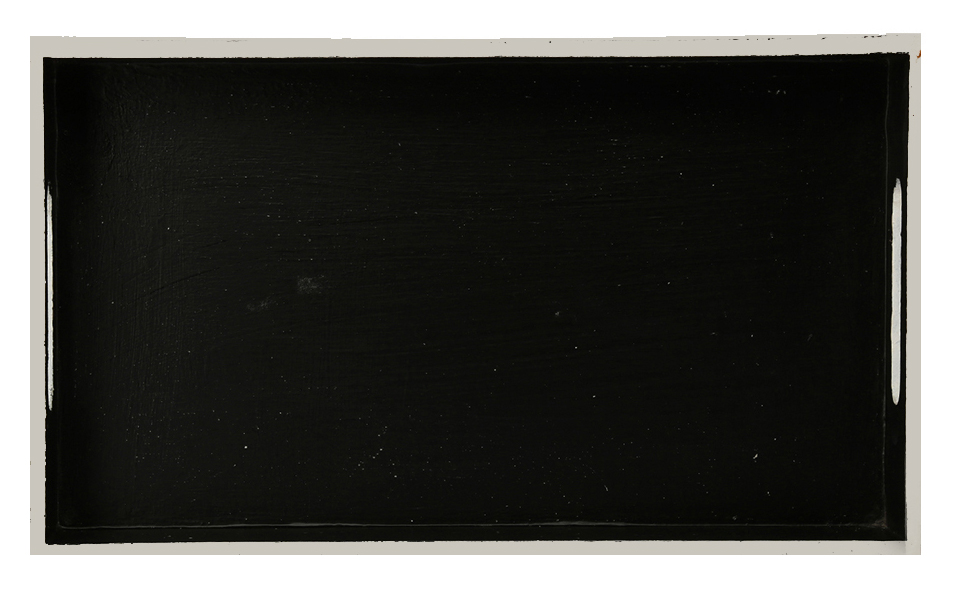 Buy in Bulk Wholesale - Serving Tray in Floral Pattern Hand-Painted Monochrome - Kitchen Accessories