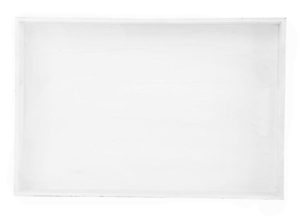 Buy in Bulk Wholesale Serving Tray in MDF - Black, White Hand-Painted Ferns & Petals Grand - Kitchen Accessories