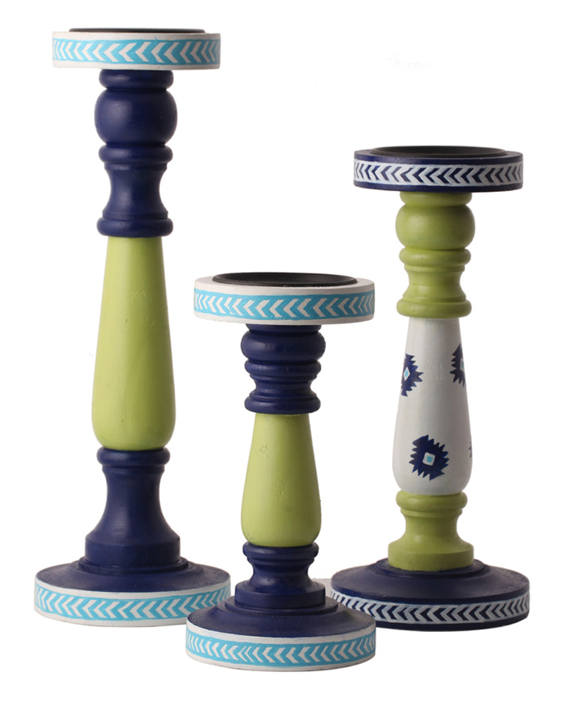 Hand-painted Spring Aztec Candle Holder - Buy in Bulk Wholesale