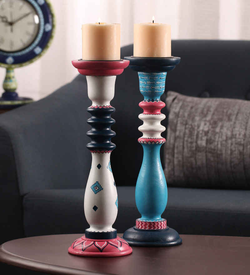 Hand-painted Bright Aztec Candle Holder - Buy in Bulk Wholesale