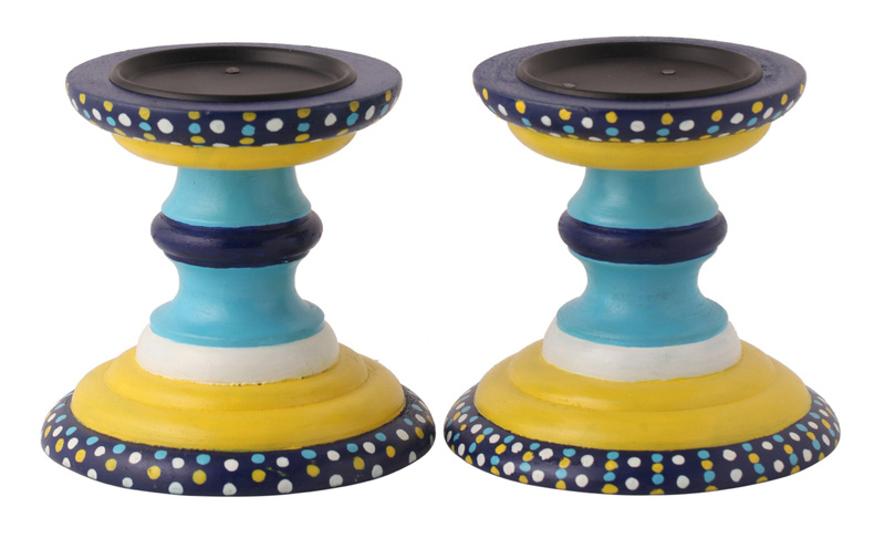 Hand-painted Summer Reprise Candle Holder - Wooden Tealight holder - Buy in Bulk Wholesale